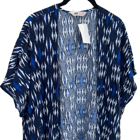 NEW H&M Blue and White Abstract Print Beach Swim Coverup Girl’s Size 12-13y - Picture 3 of 10